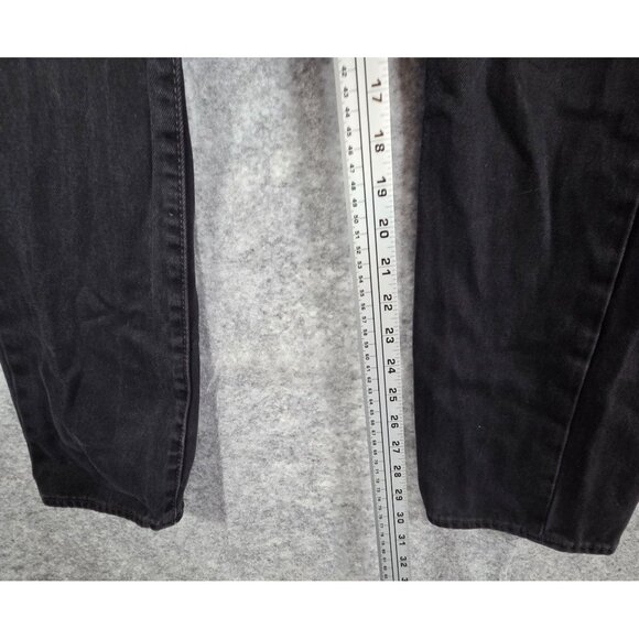 Levi's Men's Button Fly Denim Jeans Black Straight Leg Size 33x32 Classic - Picture 5 of 9